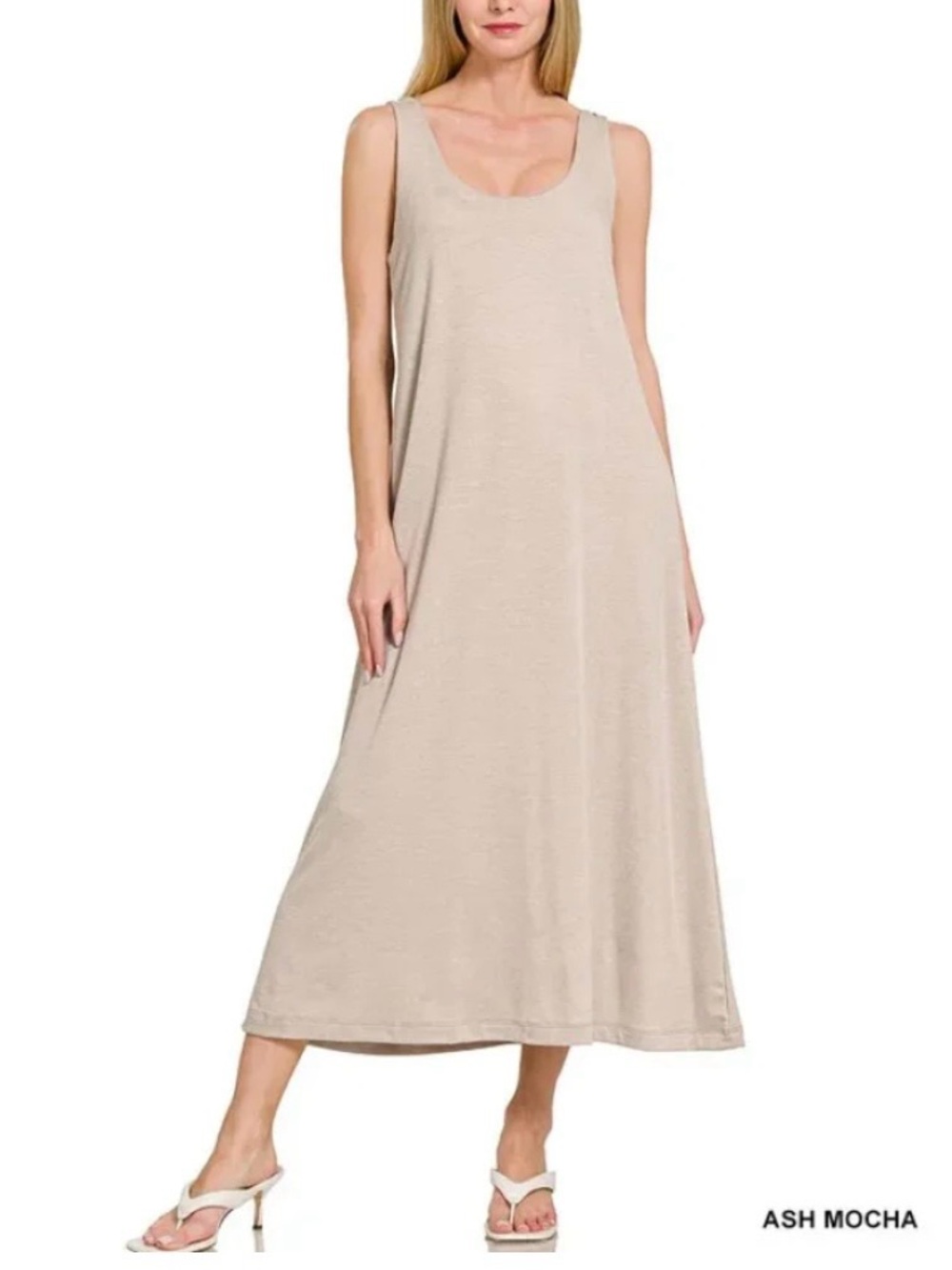 Ash Mocha Melange Maxi Dress